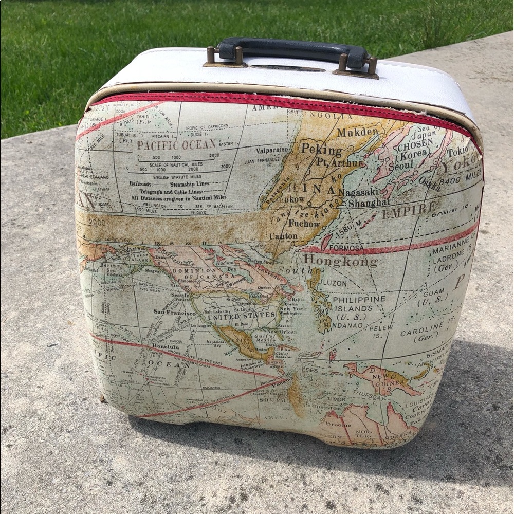 Vintage map bowling ball case by matchmaker - Picture 1 of 13